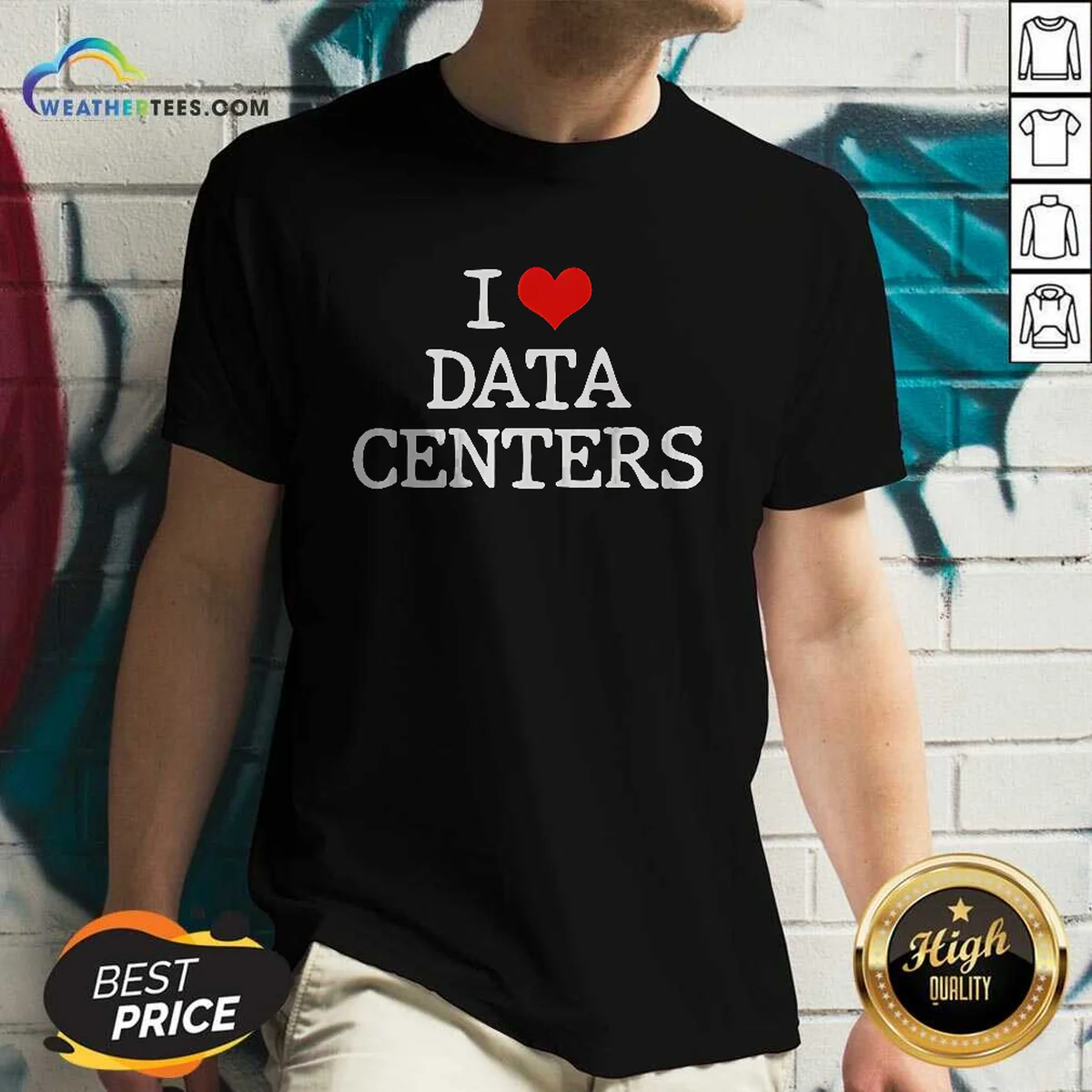 Pretty I Love Data Centers IT Professional Server Room Shirt - Image 3