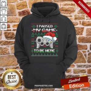 Alternative view of Pretty I Paused My Game To Be Here Christmas Ugly Sweater Gamer Shirt