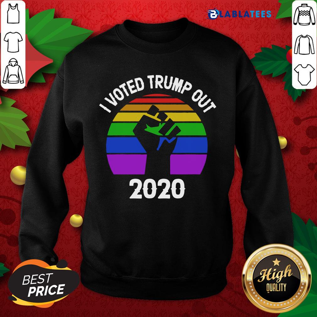 Pretty I Voted Trump Out 2020 98 Black Lives Matter Vintage Retro Shirt - Image 2