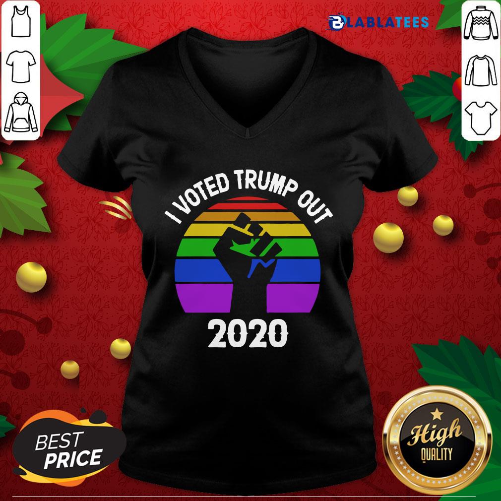 Pretty I Voted Trump Out 2020 98 Black Lives Matter Vintage Retro Shirt - Image 4