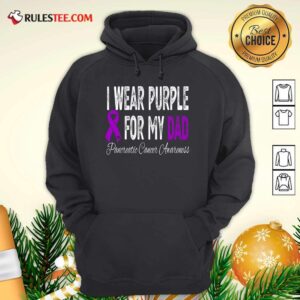 Alternative view of Pretty I Wear Purple For My Dad Pancreatic Cancer Awareness Ribbon Shirt