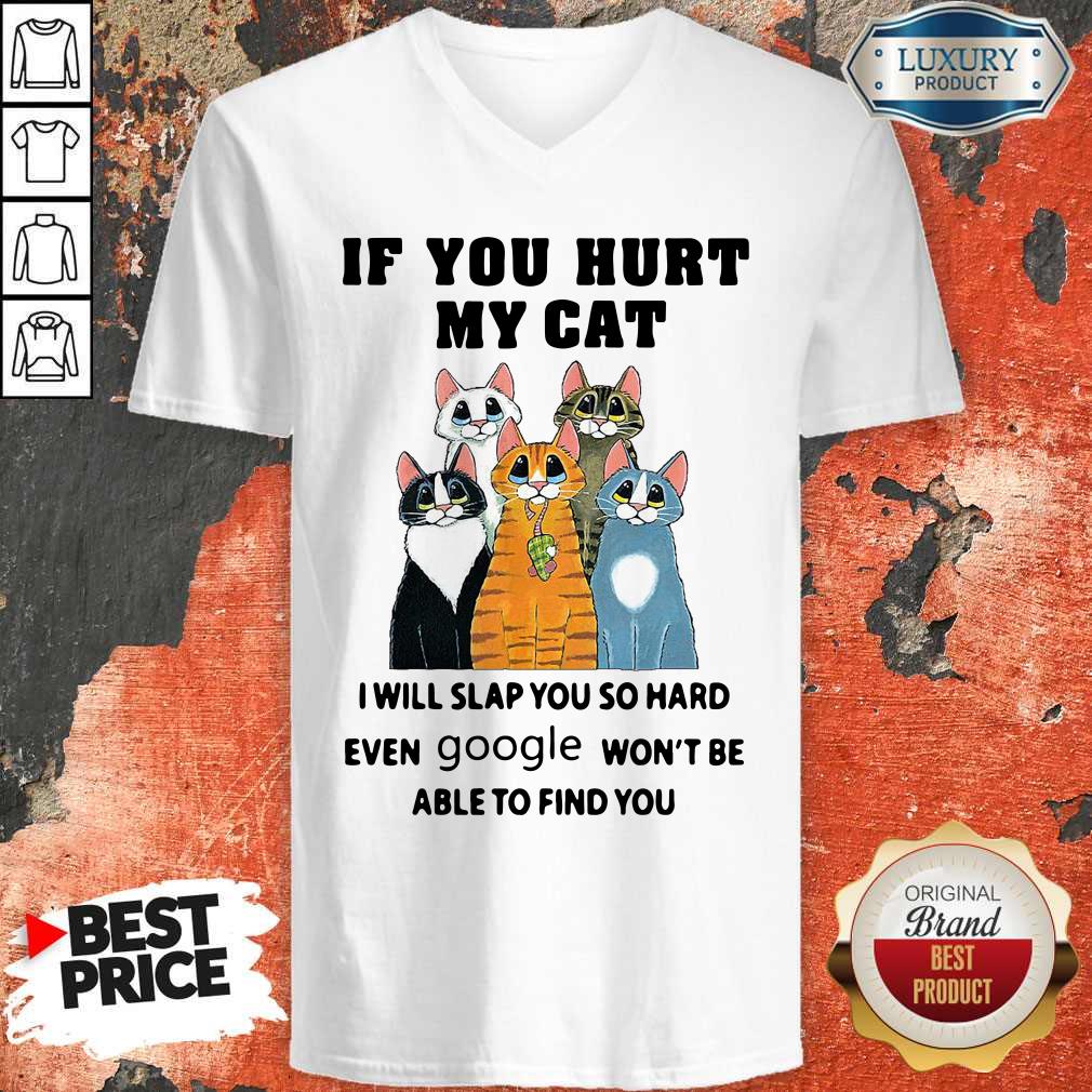 Pretty If You Hurt My Cat I Will Slap You So Hard Even Google Won’t Be Able To Find You Shirt - Image 3
