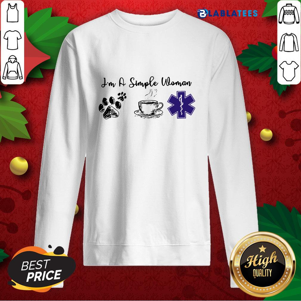 Pretty I’m A Simple Woman I Like Dog Coffee And Nurse Shirt - Image 4