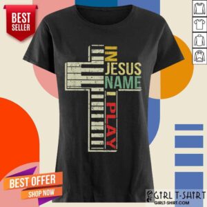 Alternative view of Pretty In Jesus Name I Play Piano Vintage Shirt