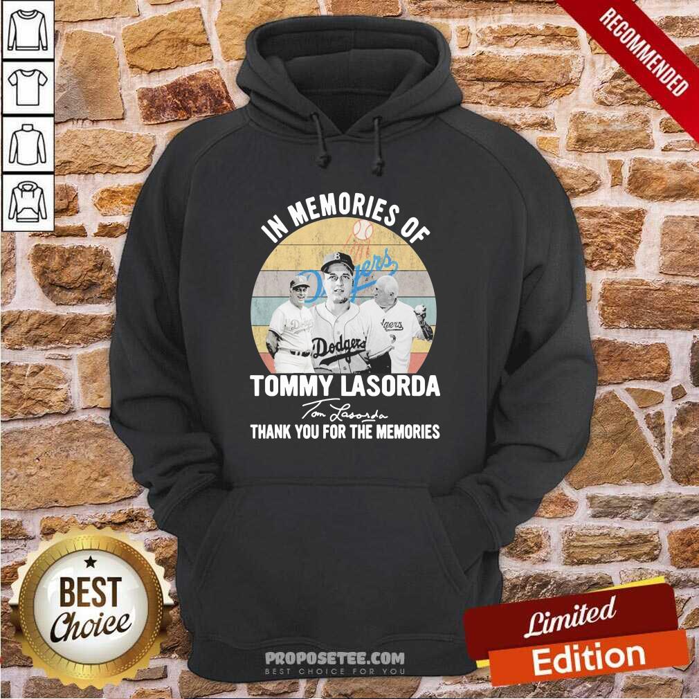 Pretty In Memories Of Tommy Lasorda Thank You For The Memories Signatures Vintage Shirt - Image 5