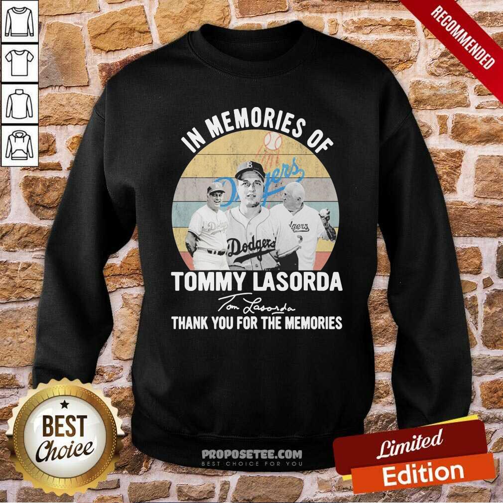 Pretty In Memories Of Tommy Lasorda Thank You For The Memories Signatures Vintage Shirt - Image 4