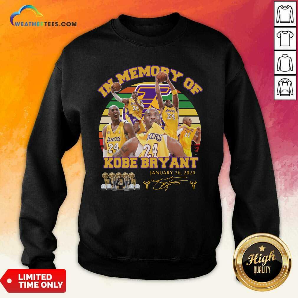 Pretty In Memory Of Kobe Bryant 24 January 26 2020 Vintage Shirt - Image 4