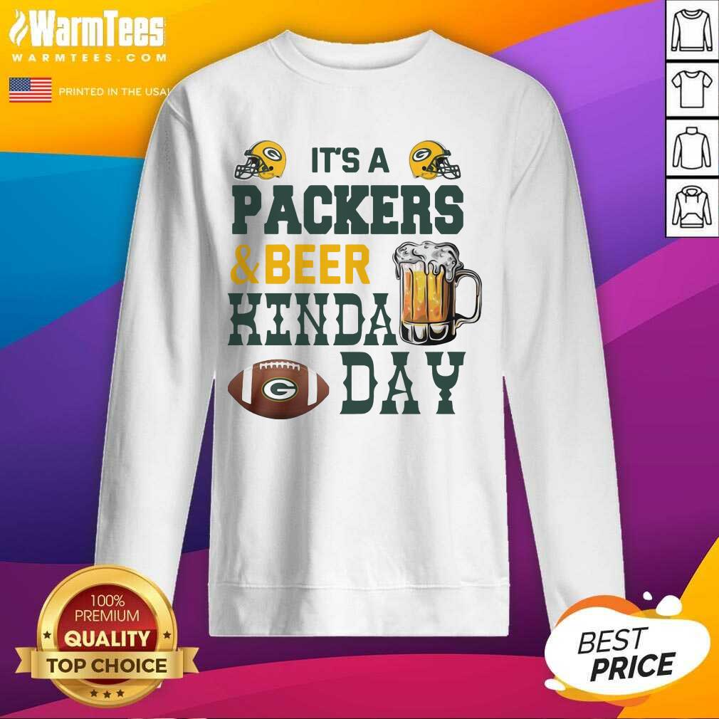 Pretty Its A Packers And Beer Kinda Day Shirt - Image 3