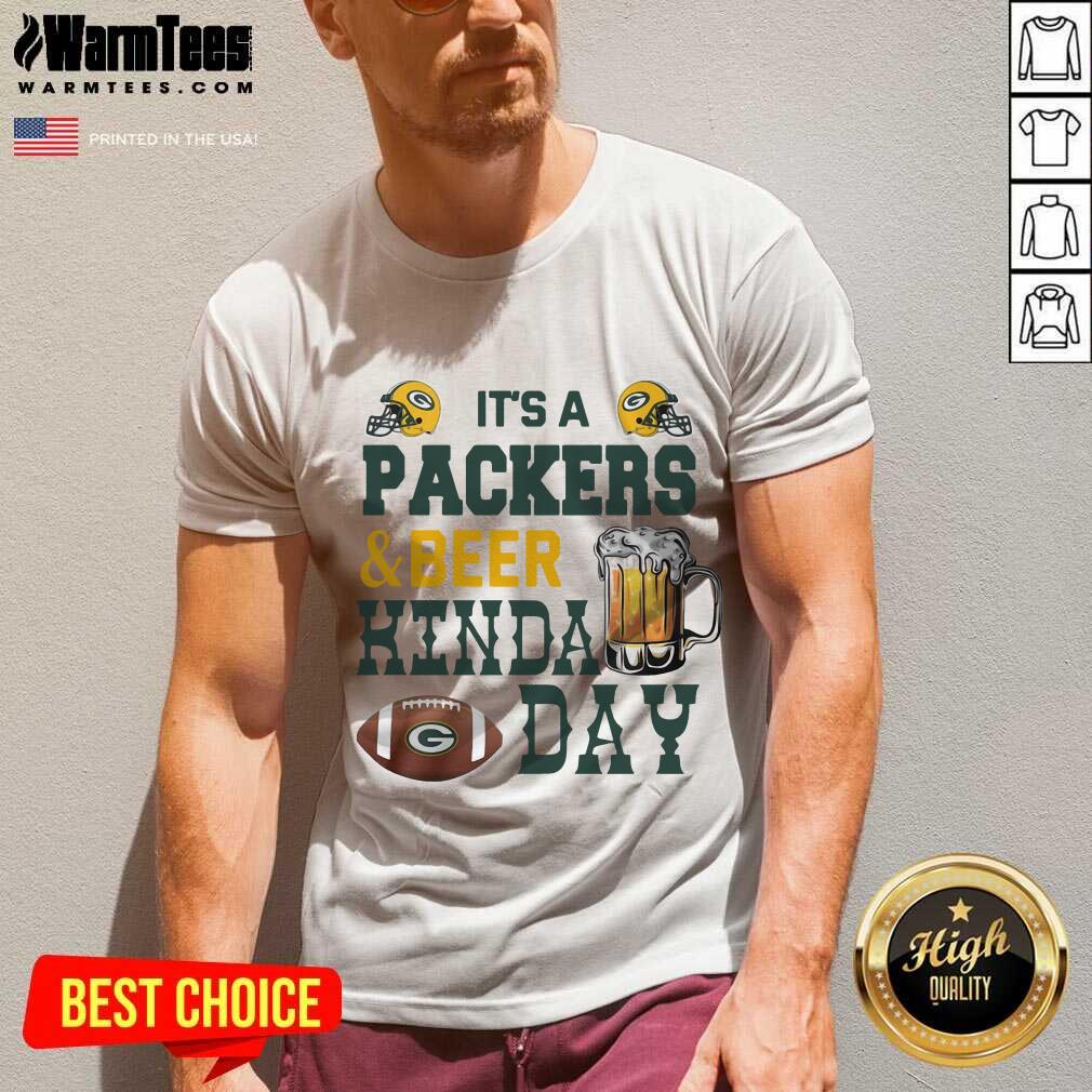 Pretty Its A Packers And Beer Kinda Day Shirt - Image 5