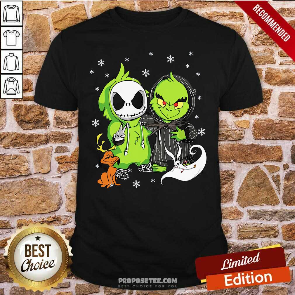 Pretty Jack Skellington And The Grinch Halloween Shirt