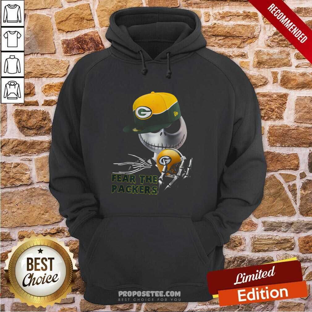 Pretty Jack Skellington Fear The Green Bay Packers Shirt - Image 2