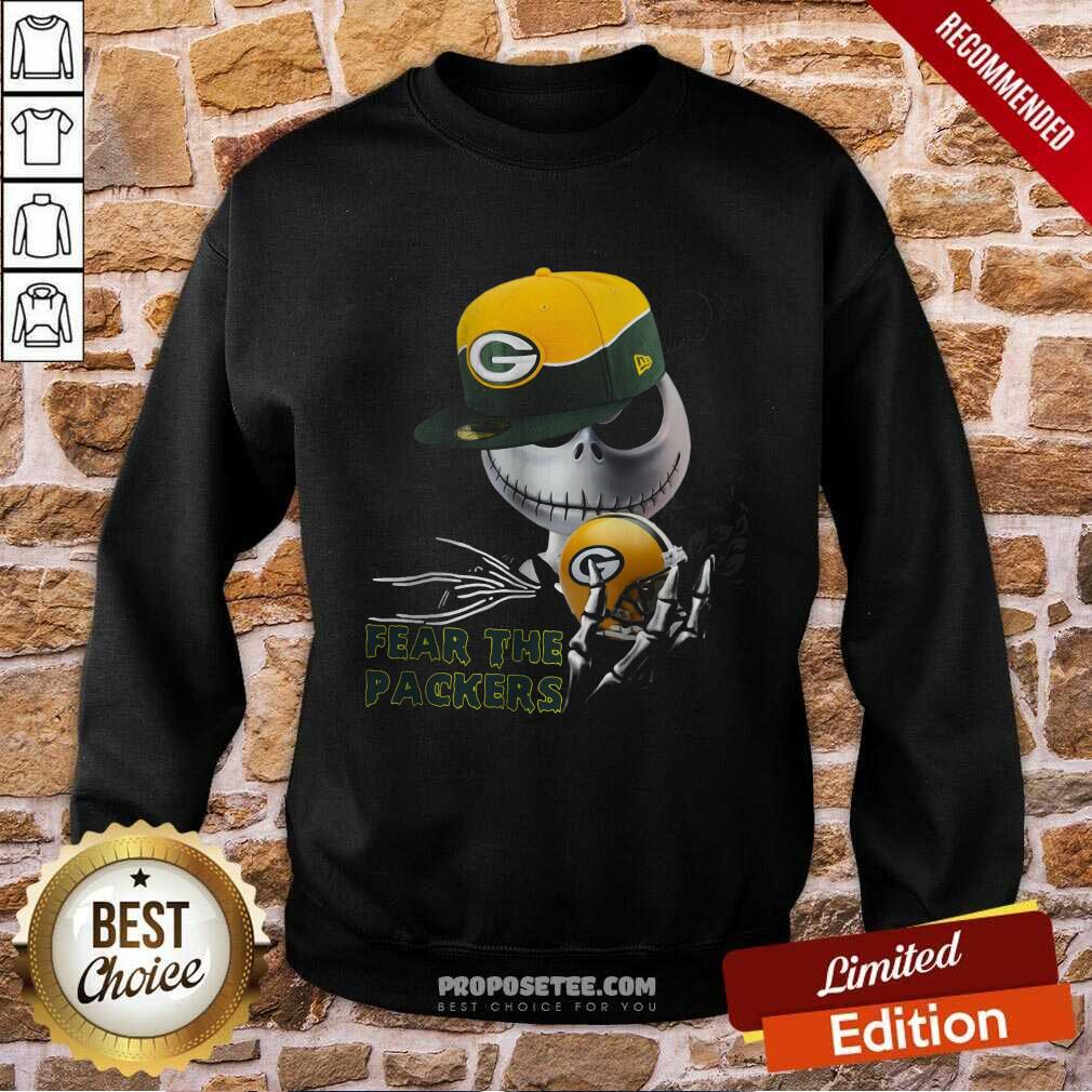 Pretty Jack Skellington Fear The Green Bay Packers Shirt - Image 5
