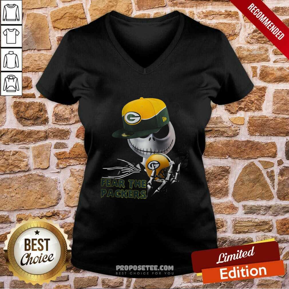 Pretty Jack Skellington Fear The Green Bay Packers Shirt - Image 3