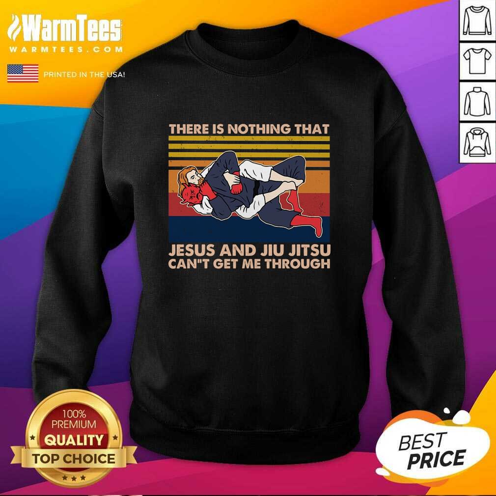 Pretty Jesus And Jiu Jitsu Can’t Get Me Through Vintage Shirt - Image 3