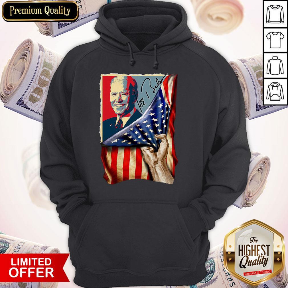 Pretty Joe Biden Get It To Support Him American Flag Shirt - Image 5