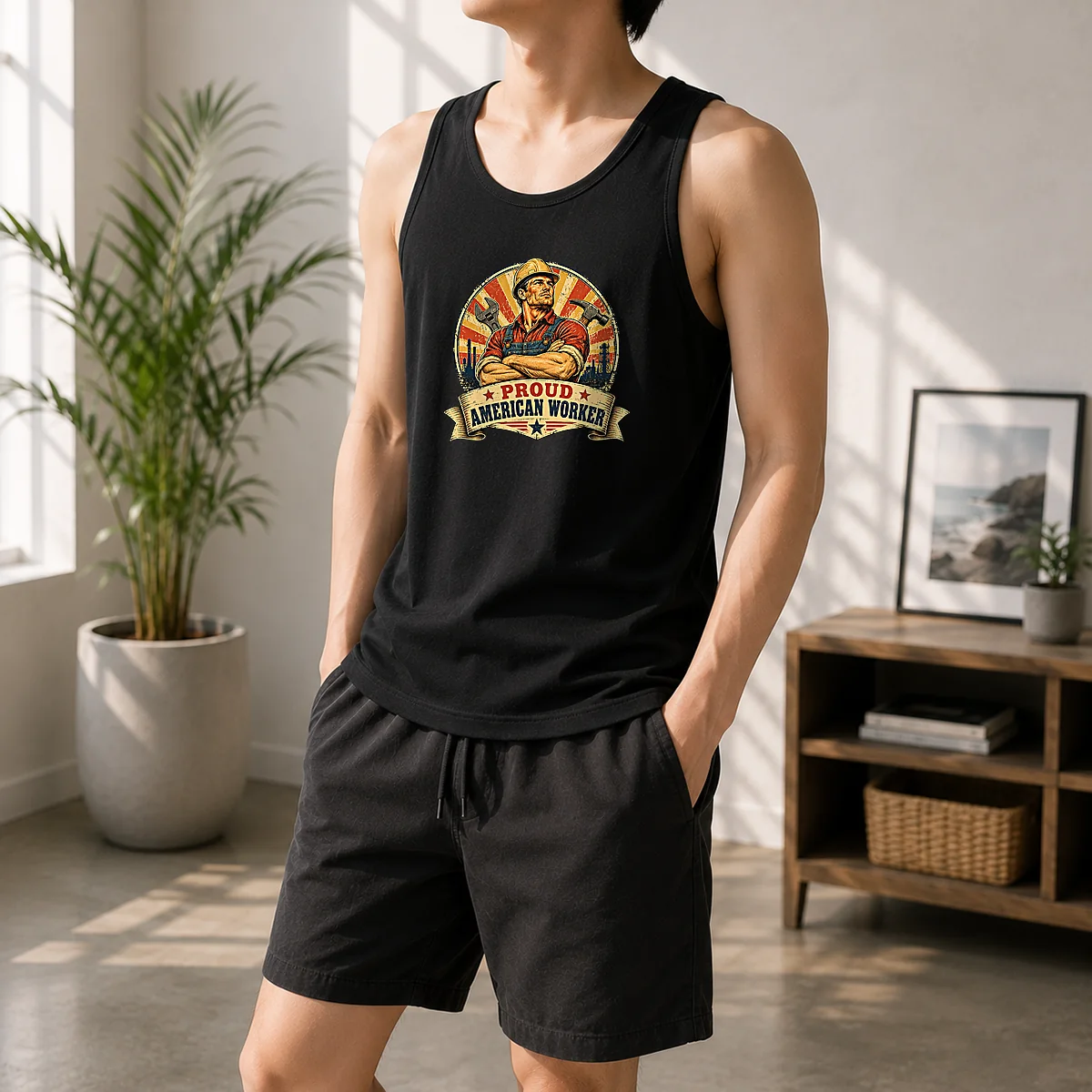 Pretty Labour Day Proud American Worker Vintage Shirt - Image 6