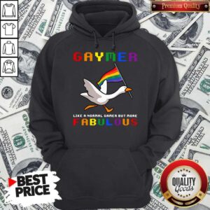 Alternative view of Pretty LGBT Duck Gaymer Like A Normal Gamer But More Fabulous Shirt