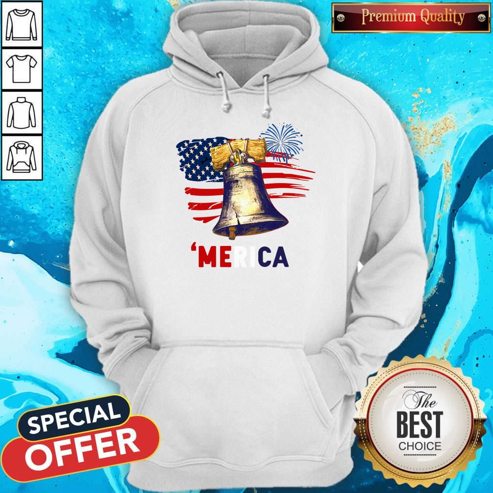 Pretty Liberty Bell America 4th Of July American Flag Shirt - Image 5