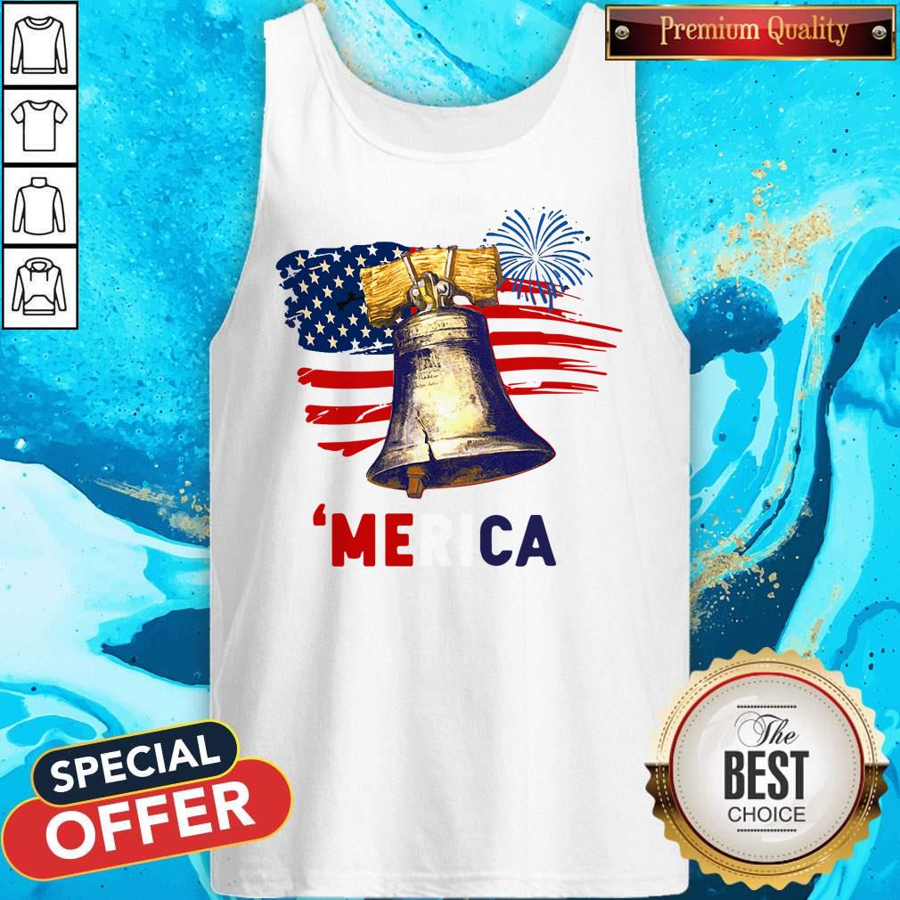 Pretty Liberty Bell America 4th Of July American Flag Shirt - Image 3