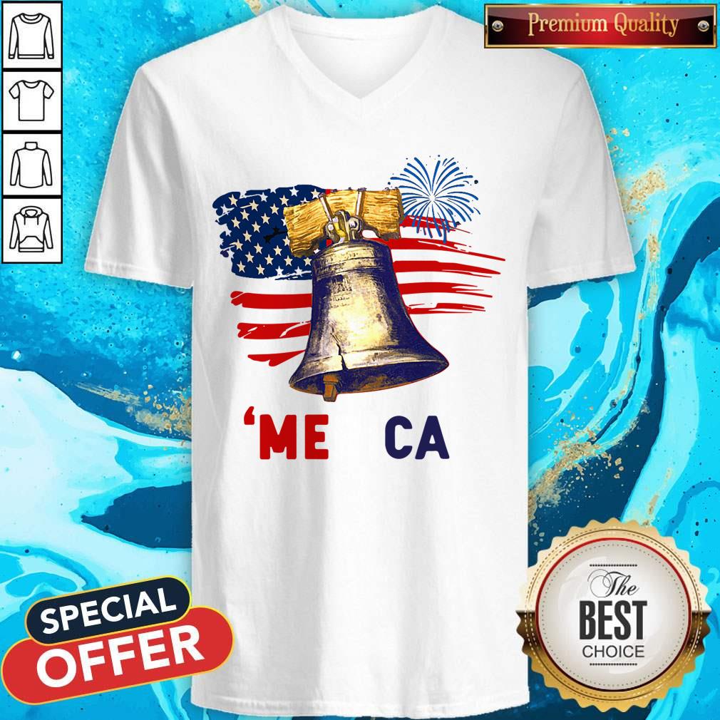 Pretty Liberty Bell America 4th Of July American Flag Shirt - Image 2