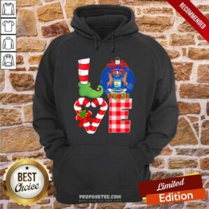 Alternative view of Pretty Love Michigan State Flag Pajama Elf Merry Christmas Shirt