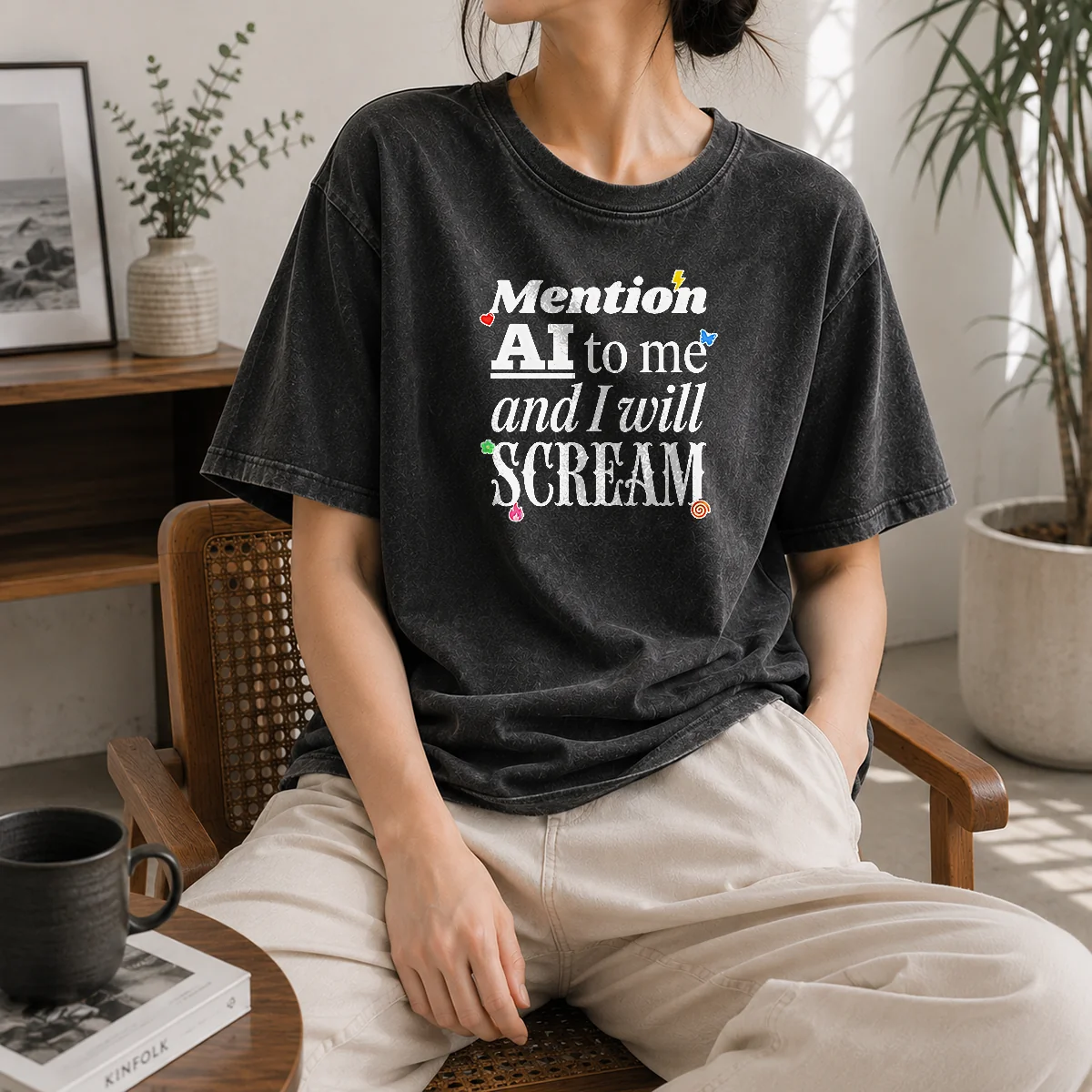 Pretty Mention AI To Me And I Will Scream Artificial Intelligence Shirt - Image 8