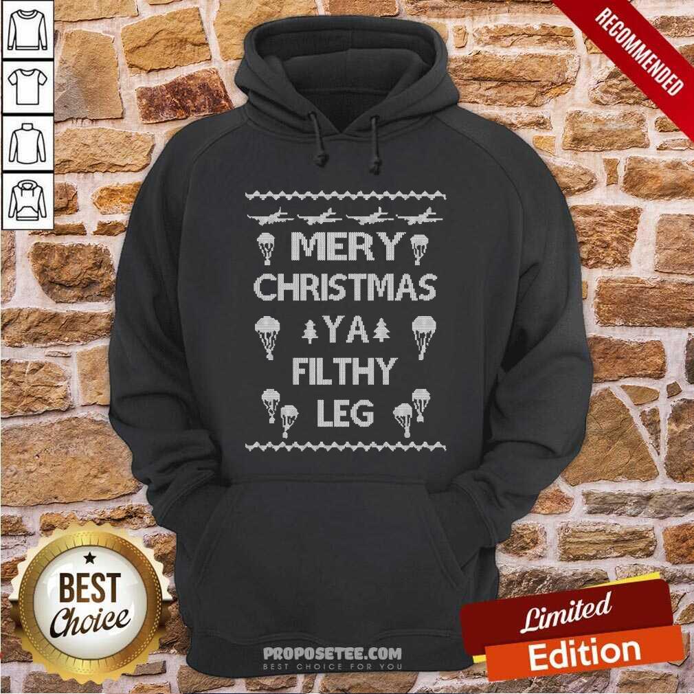 Pretty Merry Christmas Ya Filthy Leg Ugly Christmas Shirt - Image 2