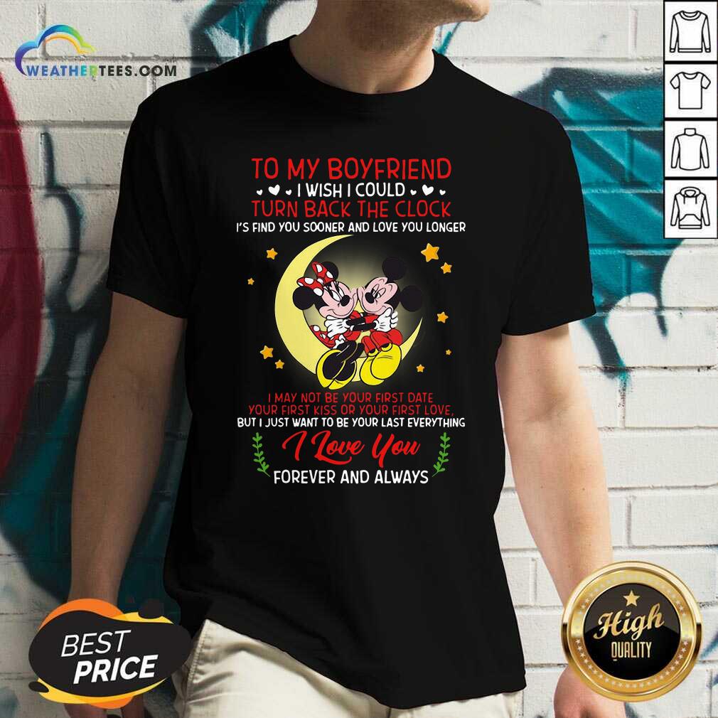 Pretty Mickey Mouse And Minnie Mouse To My Boyfriend Turn Back The Clock Shirt - Image 3