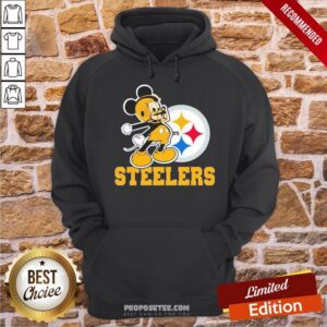 Alternative view of Pretty Mickey Mouse Pittsburgh Steelers Football Logo Team Shirt