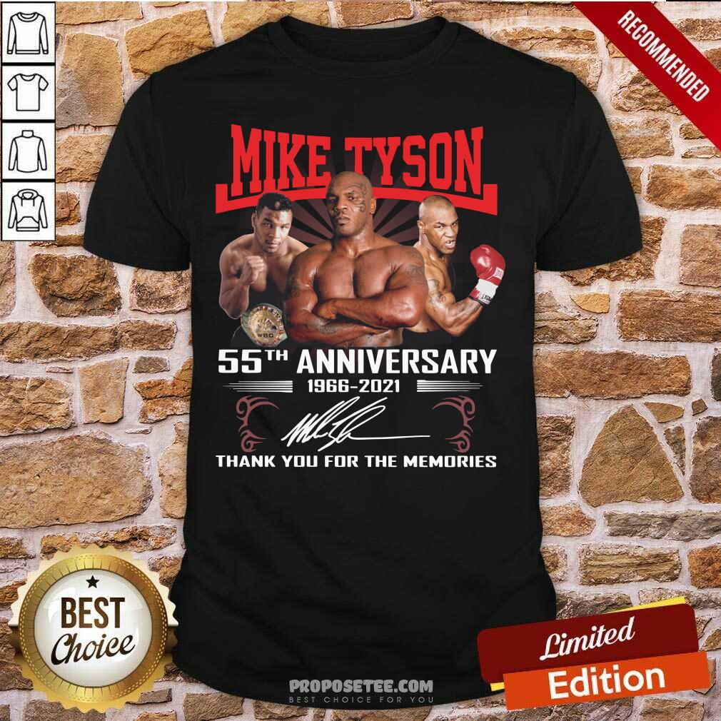 Pretty Mike Tyson 55TH 1966 2021 Signature Thank You For The Memories Shirt
