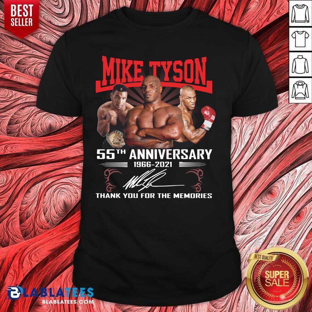 Pretty Mike Tyson 55TH 1966 2021 Signature Thank You For The Memories Shirt