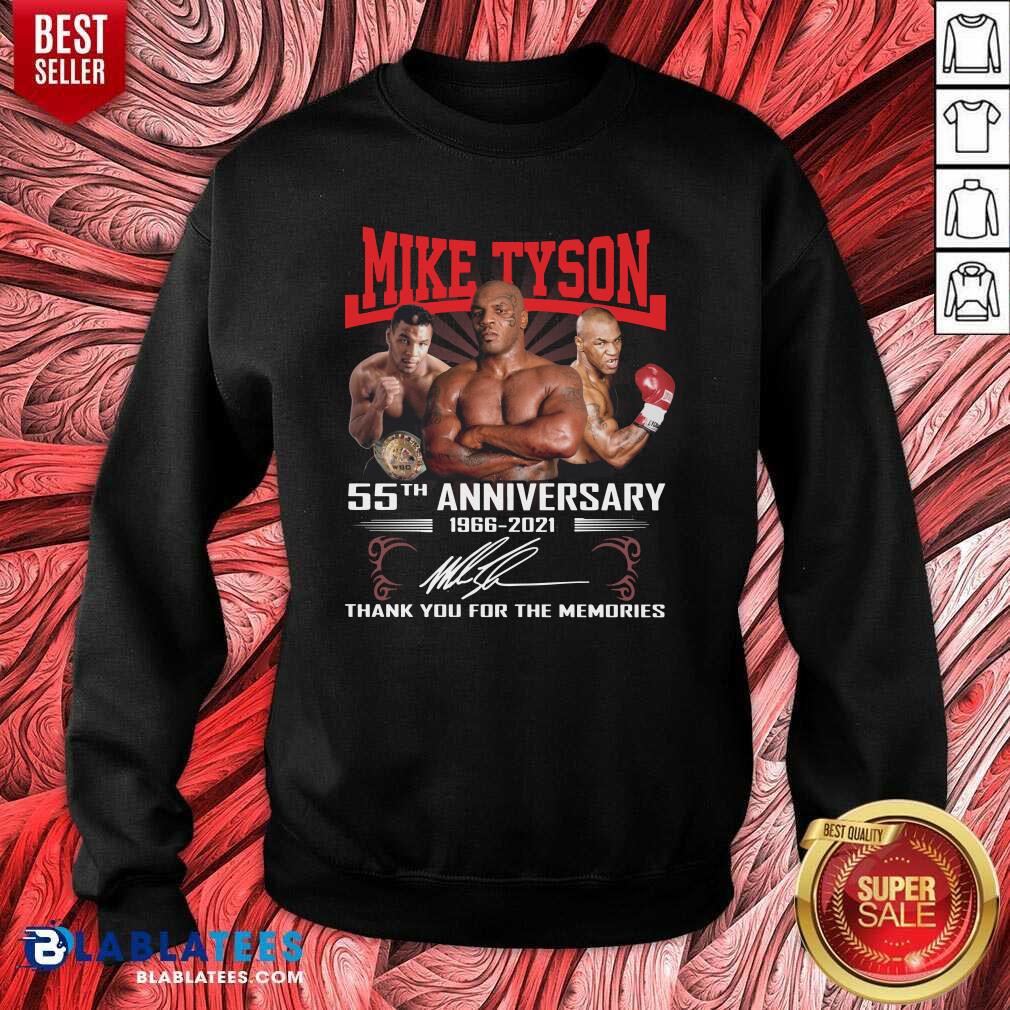 Pretty Mike Tyson 55TH 1966 2021 Signature Thank You For The Memories Shirt - Image 4