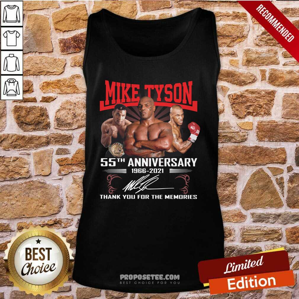 Pretty Mike Tyson 55TH 1966 2021 Signature Thank You For The Memories Shirt - Image 3