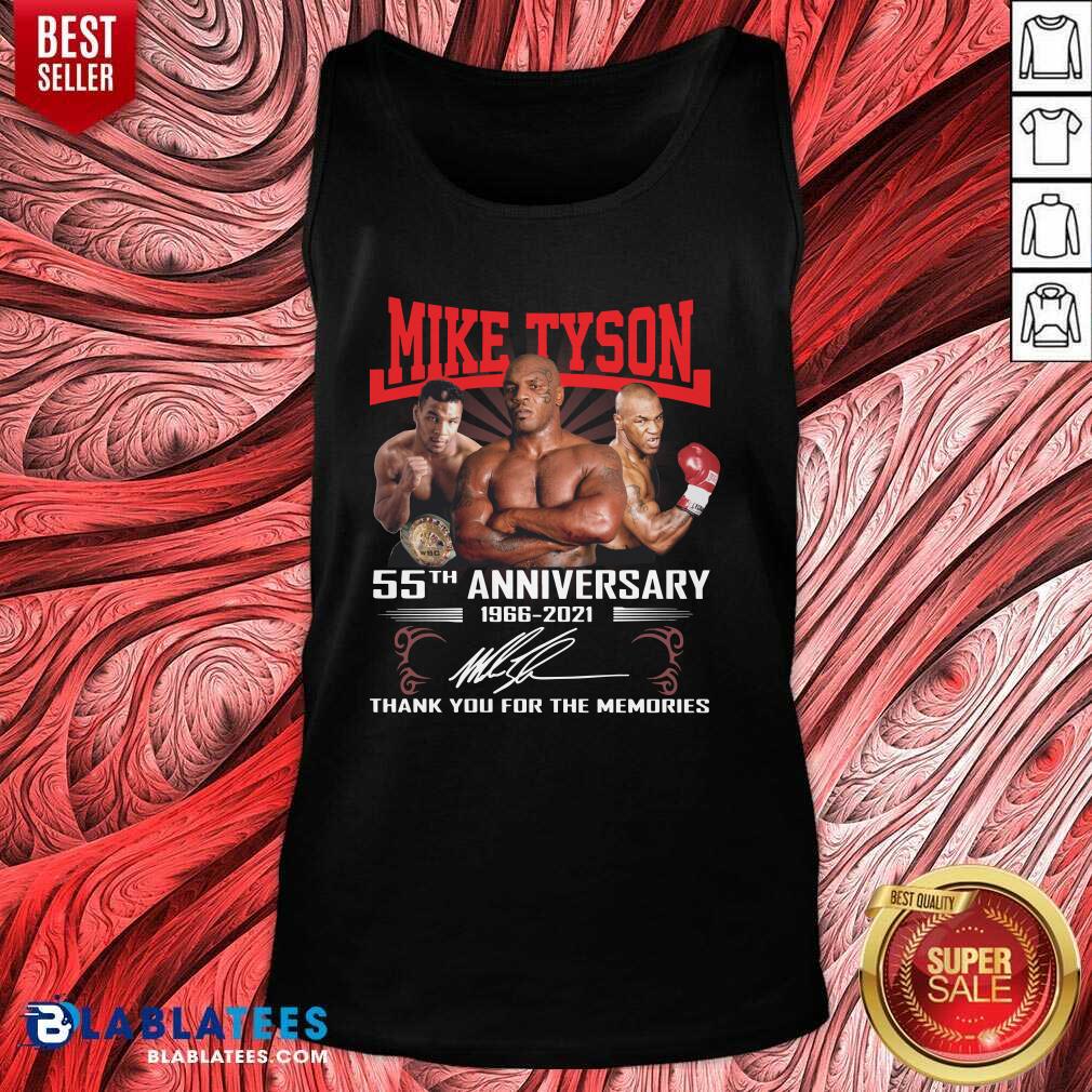 Pretty Mike Tyson 55TH 1966 2021 Signature Thank You For The Memories Shirt - Image 3