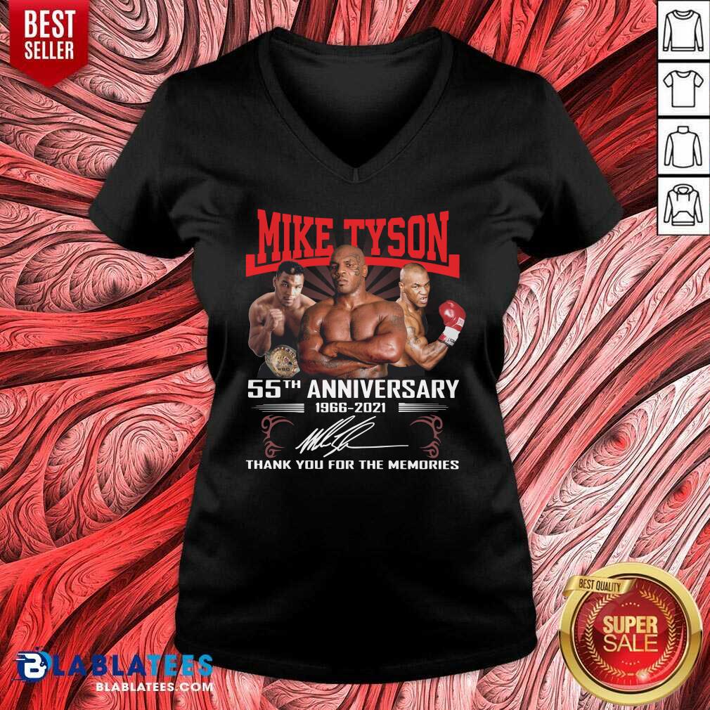 Pretty Mike Tyson 55TH 1966 2021 Signature Thank You For The Memories Shirt - Image 2