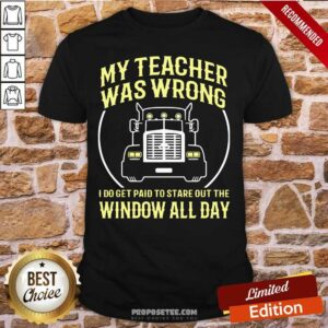 Pretty My Teacher Was Wrong I Do Get Paid To Stare Out The Window All Day Shirt