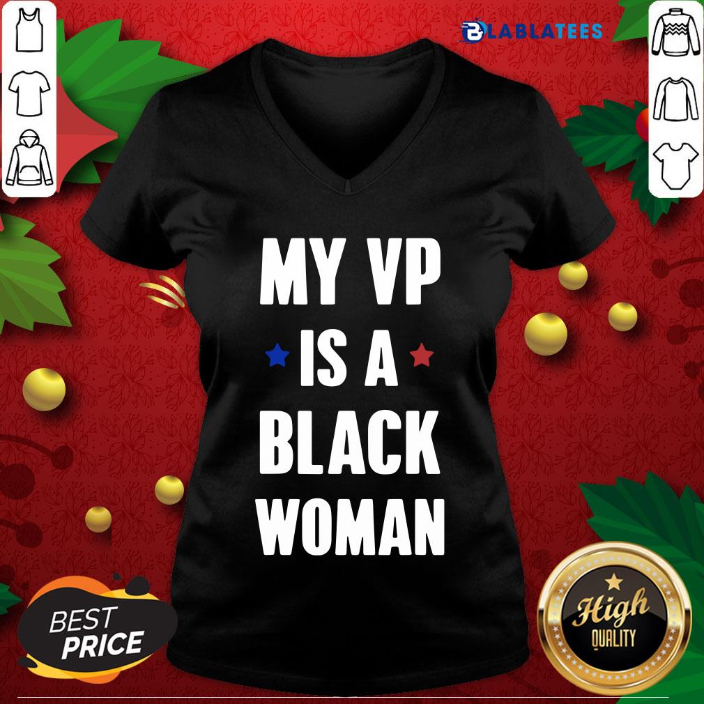 Pretty My Vp Is A Black Woman Stars Election Shirt - Image 3