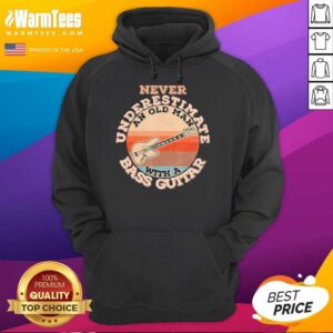 Alternative view of Pretty Never Underestimate An Old Man With A Bass Guitar Vintage Shirt