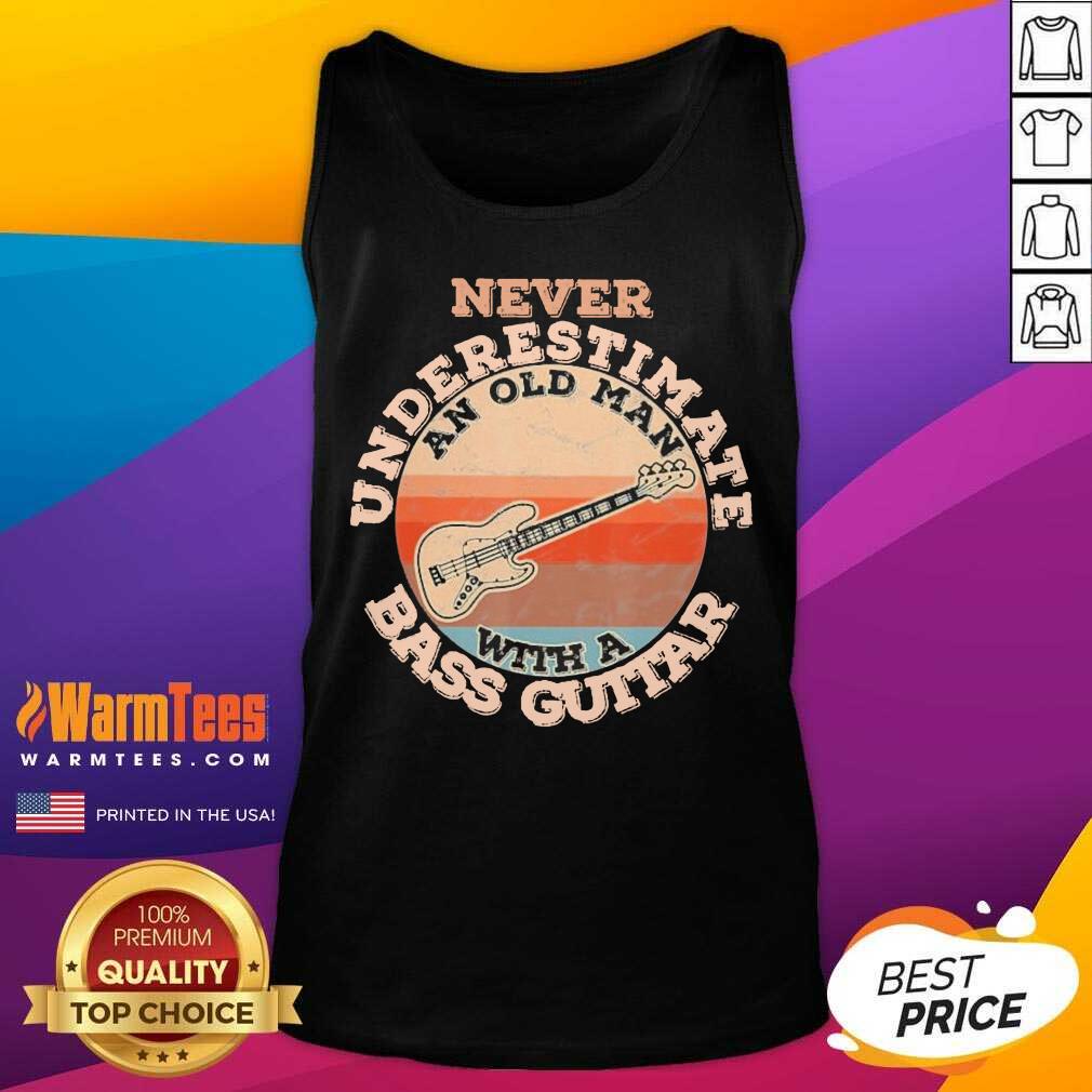 Pretty Never Underestimate An Old Man With A Bass Guitar Vintage Shirt - Image 5