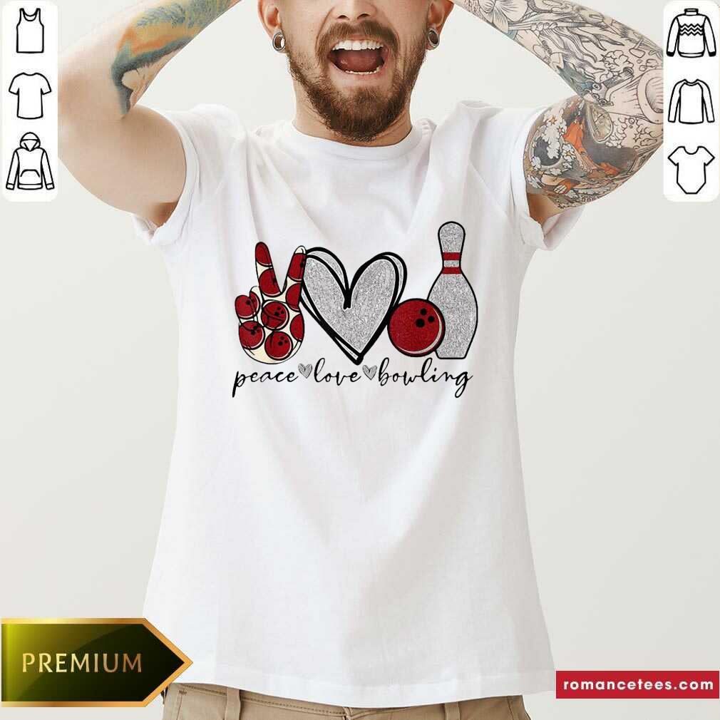 Pretty Peace Love Bowling Lover Shirt
