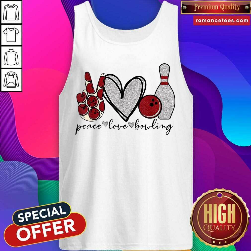 Pretty Peace Love Bowling Lover Shirt - Image 4