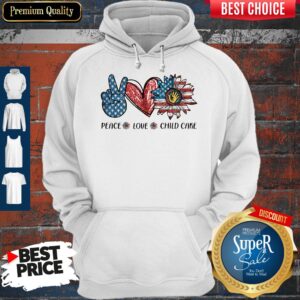 Alternative view of Pretty Peace Love Child Care Sunflower American Shirt