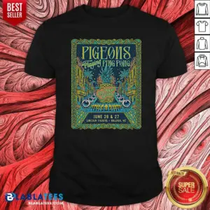 Pretty Pigeons Playing Ping Pong 6 26 6 27 2026 Raleigh NC Poster Shirt