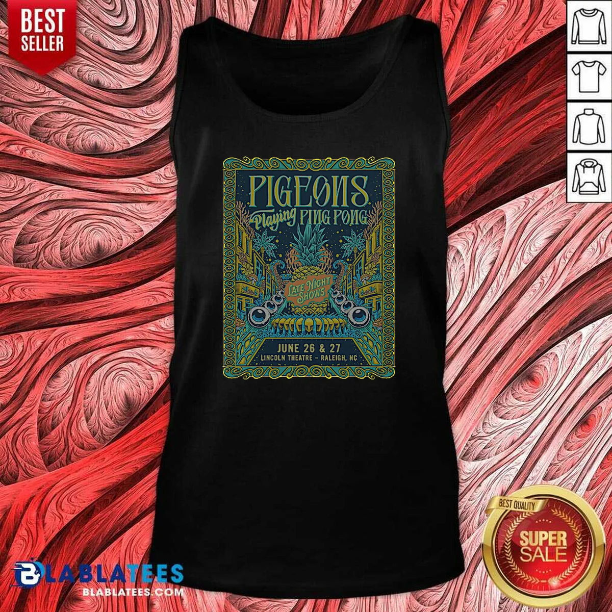 Pretty Pigeons Playing Ping Pong 6 26 6 27 2026 Raleigh NC Poster Shirt - Image 5