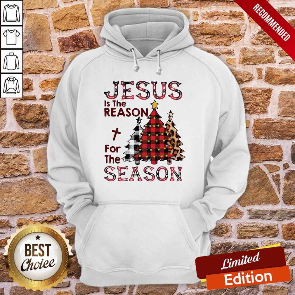 Pretty Plaid Jesus Is The Reason For The Season Pine Christmas Shirt - Image 5