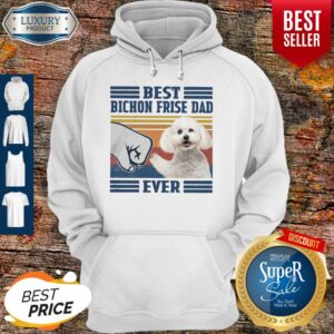 Alternative view of Pretty Poodle Best Bichon Frise Dad Ever Vintage Shirt