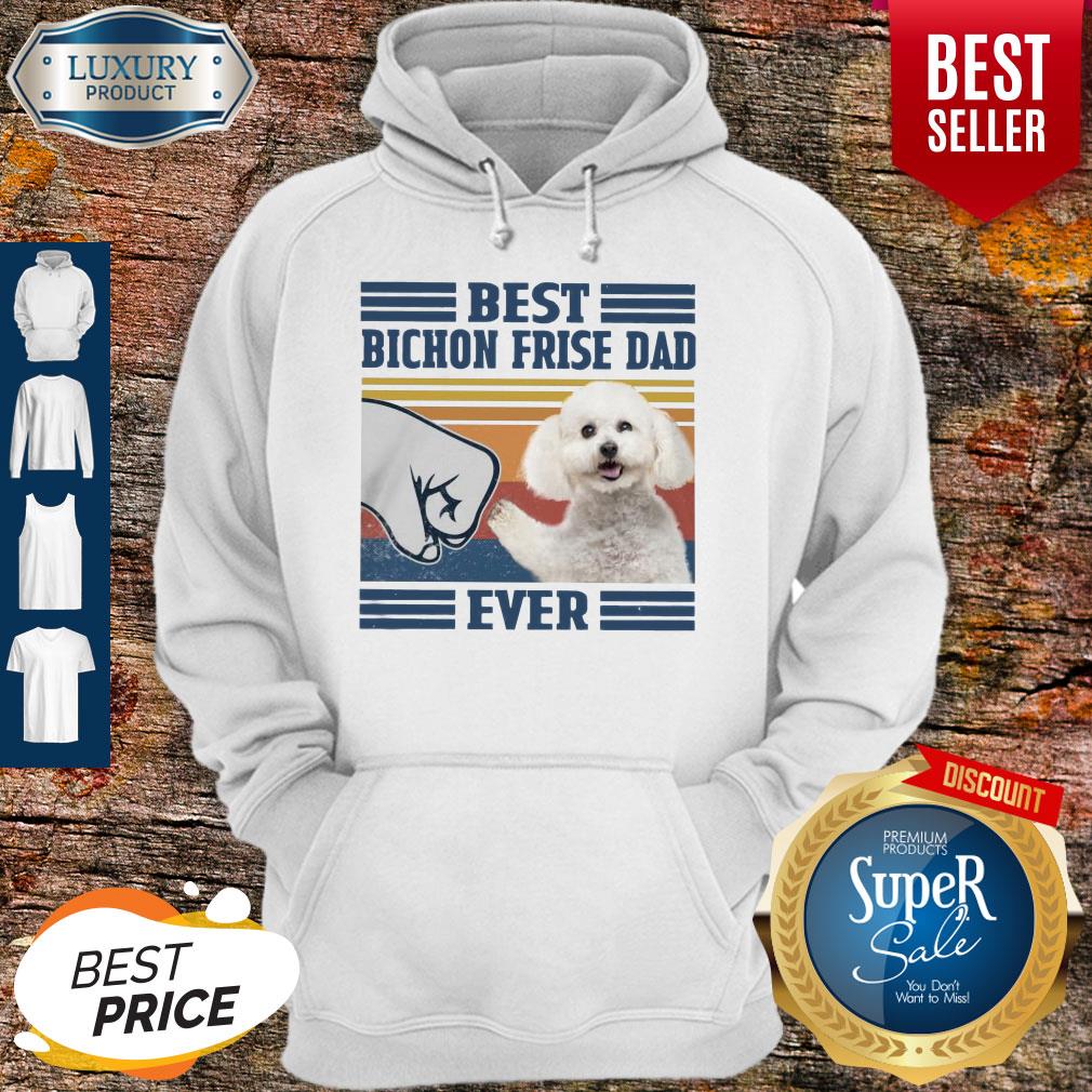 Pretty Poodle Best Bichon Frise Dad Ever Vintage Shirt - Image 2