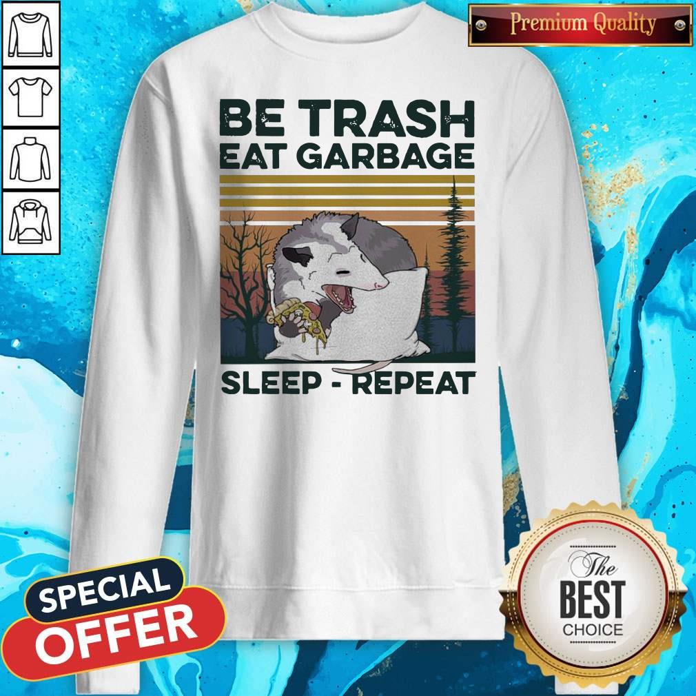Pretty Racon Be Trash Eat Garbage Sleep Repeat Vintage Shirt - Image 5