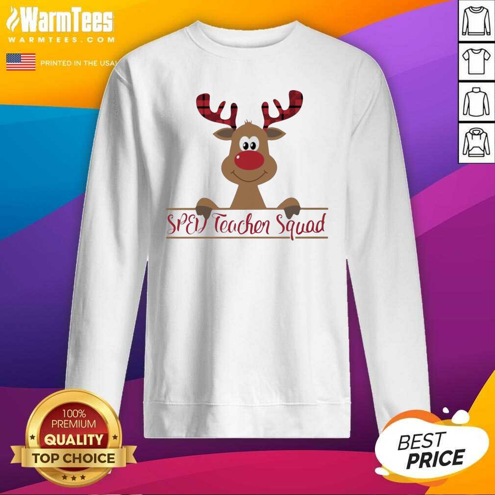 Pretty Reindeer Sped Teacher Squad Christmas Shirt - Image 3