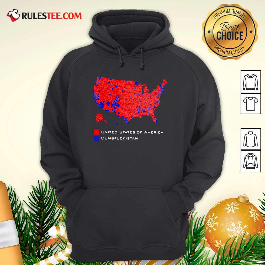 Pretty Republican Version United States of America Vs Dumbfuckistan Election Map Shirt - Image 2